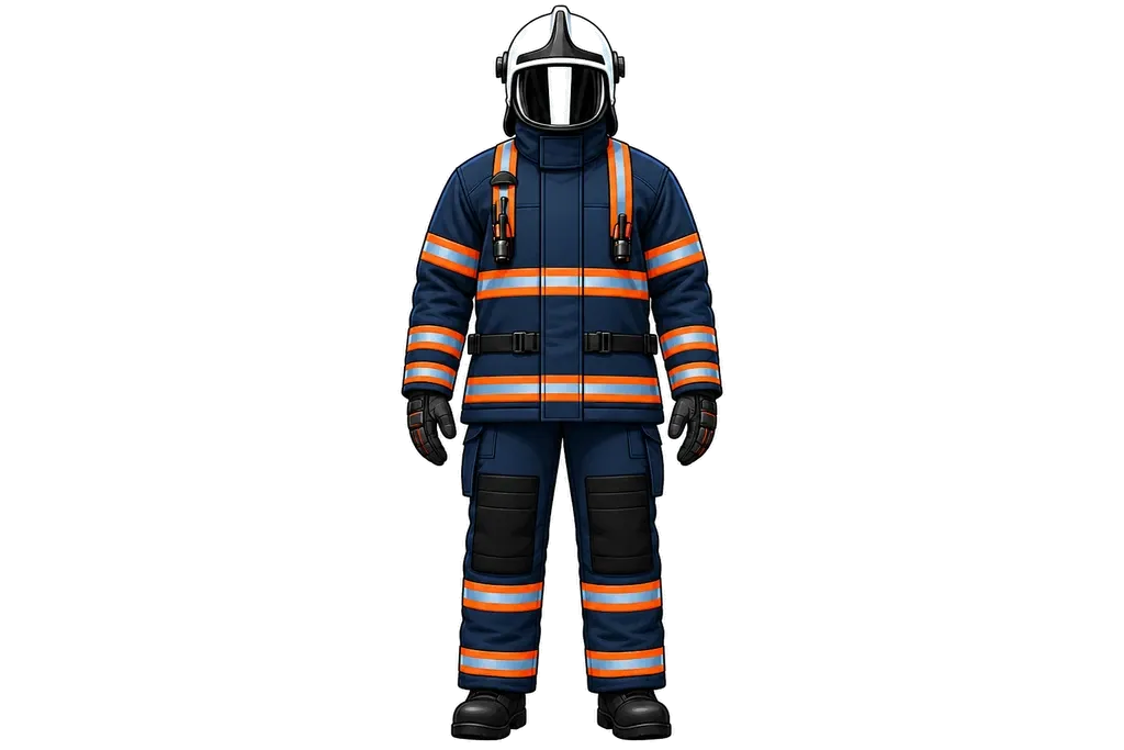Original firefighter turnout coveralls product photo — fire safety equipment in Oman by Al Ali Trading