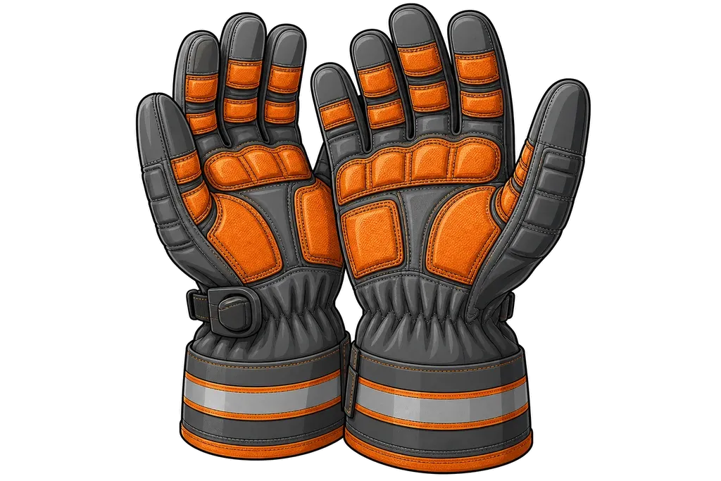 Original heavy-duty safety gloves product photo — fire safety equipment in Oman by Al Ali Trading